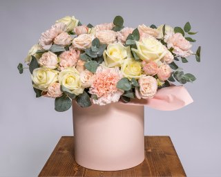 Букет в шляпной коробке Сказочный сон  small - 2