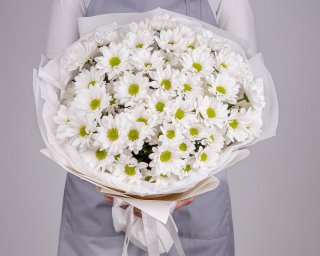 Букет из 9 хризантем Бакарди в стильной упаковке  small - 2