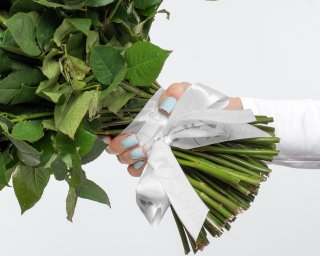 Букет из 101 красной розы 35-40 см (Кения) под ленту  small - 4