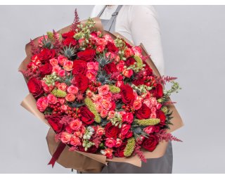 Букет цветов Красный бархат  small - 3