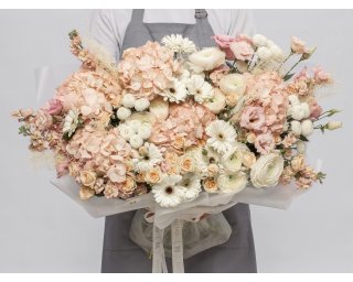 Букет цветов Нежный латте  small - 2