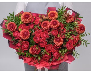 Букет цветов Рубиновый сад  small - 2