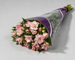 Пачка из 10 розовых альстромерий  small - 2