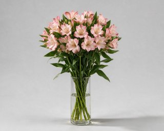 Пачка из 10 розовых альстромерий  small - 3