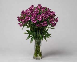 Пачка из 10 фиолетовых альстромерий  small - 3