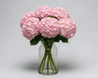 Пачка из 5 розовых гортензий  small - 3