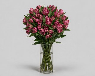 Пачка из 10 малиновых альстромерий  small - 3