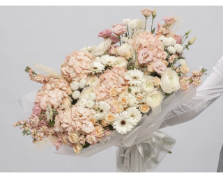 Букет цветов Нежный латте  small - 1