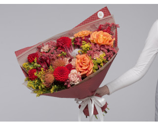 Букет цветов Янтарный всплеск  small - 1