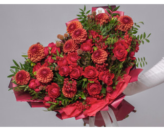 Букет цветов Рубиновый сад  small - 1